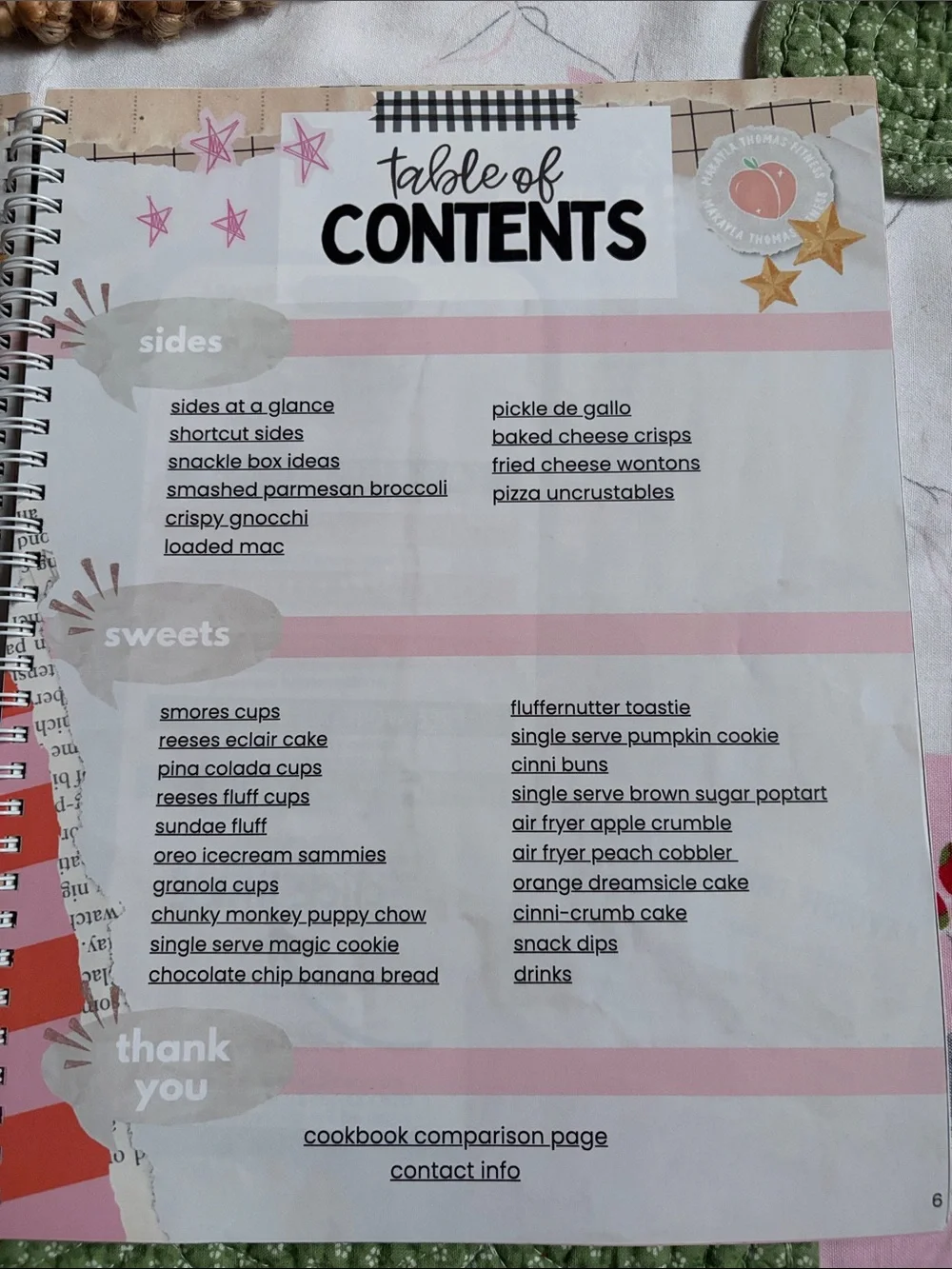 Fit & Fed Makayla Thomas color Cookbook